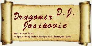 Dragomir Josipović vizit kartica